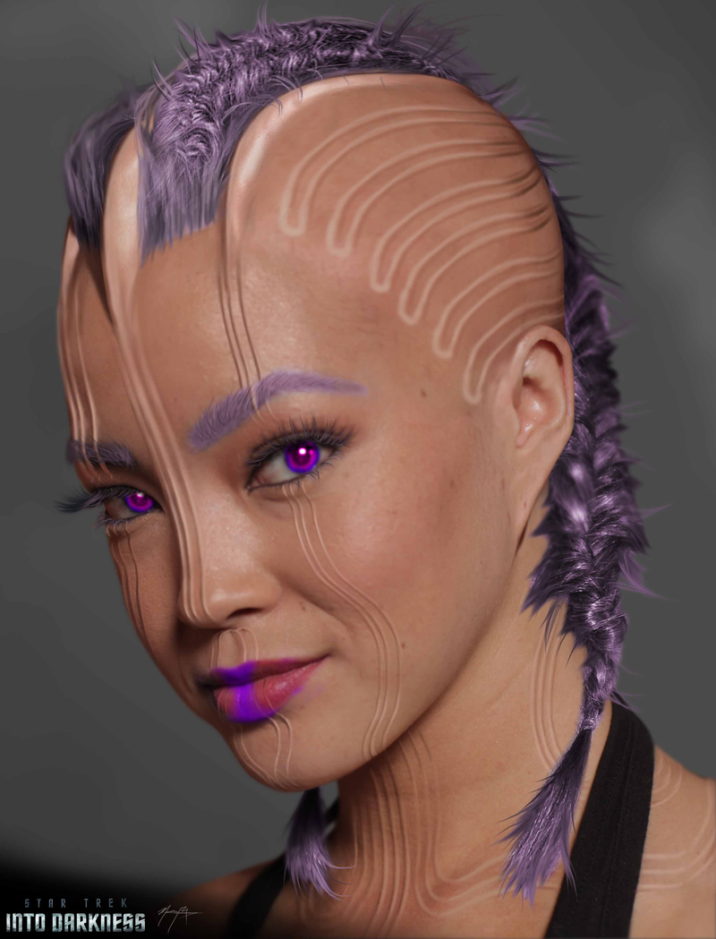 Illustration for article titled See the alien ladies who nearly joined Kirk's threesome in Star Trek 2